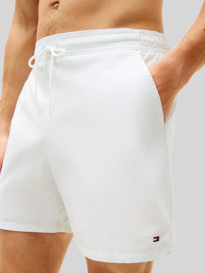 Tommy Hilfiger Regular Fit Badehose mit Label Stitching Hellblau 3
