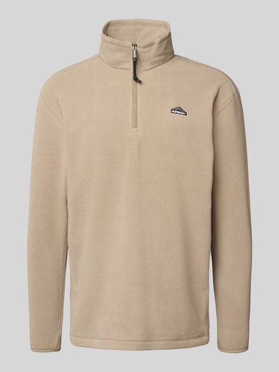 Superdry Fleecepullover met labelstitching en opstaande kraag Beige gemêleerd - 2