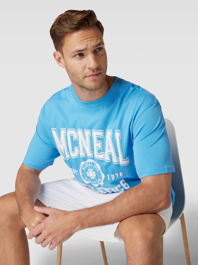 MCNEAL T-shirt z detalami z logo Niebieski 3