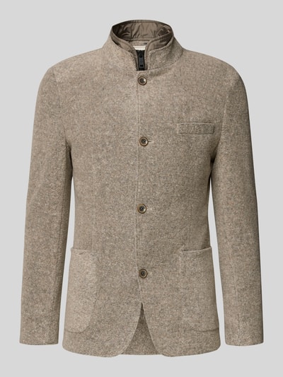 Roy Robson Slim fit colbert met opstaande kraag en borstzak Beige - 2