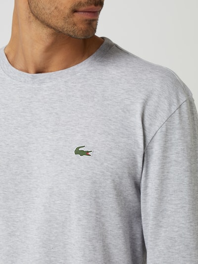 Lacoste Longsleeve mit Logo Silber Melange 3