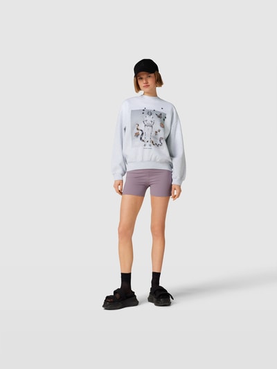 Anine Bing Oversized Sweatshirt in melierter Optik Hellgrau 1