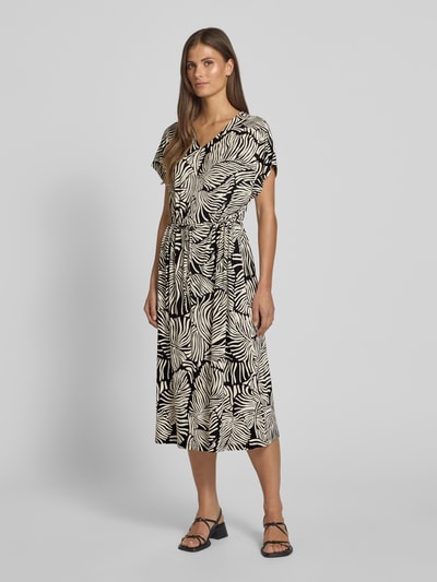 Soyaconcept Sukienka midi z wiązanym paskiem model ‘MARICA’ Czarny 1