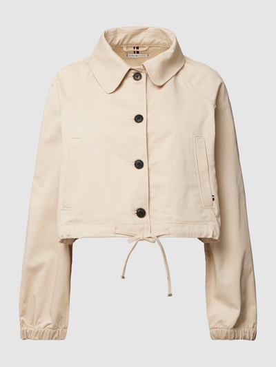 Tommy Hilfiger Cropped Jacke mit Knopfleiste Beige 2