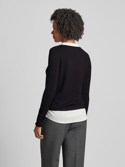 comma Gebreide pullover met dubbele-laagjeslook Zwart - 5