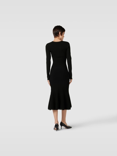 Victoria Beckham Midikleid mit Lochmuster Black 5