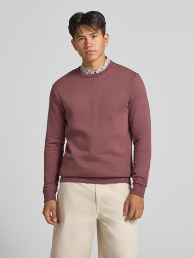 ONLY & SONS Regular Fit Sweatshirt aus Baumwoll-Mix Modell 'CERES' Rostrot 4