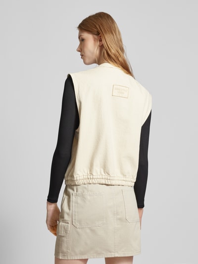 Marc O'Polo Denim Gilet met ronde hals en ritszakken Beige - 5