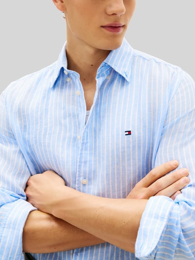 Tommy Hilfiger Regular Fit Freizeithemd aus reinem Leinen Hellblau 3