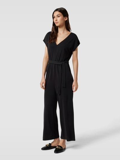 Jake*s Casual Jumpsuit met strikceintuur Zwart - 1