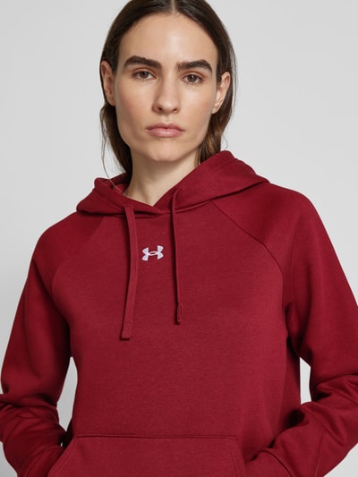 Under Armour Hoodie met logostitching, model 'Rival' Bordeaux - 3