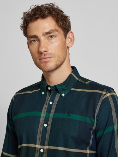 Barbour Tailored fit vrijetijdsoverhemd met button-downkraag, model 'Iceloch' Groen - 3