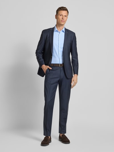 Jake*s Slim Fit Kurzarmhemd mit Kentkragen Bleu 1