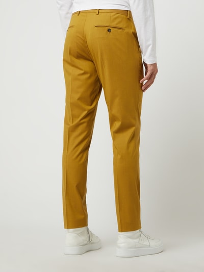 SELECTED HOMME Slim fit pantalon met stretch, model 'Logan' Mosterdgeel - 5