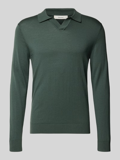 SELECTED HOMME Regular fit poloshirt van zuivere wol, model 'TRAY' Donkergroen - 2