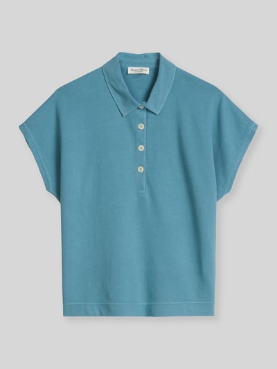 Marc O'Polo Loose Fit Poloshirt aus reiner Baumwolle Petrol 2