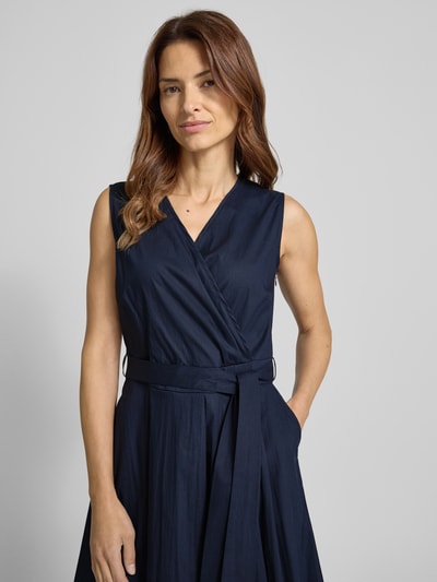 More & More Knielanges Wickelkleid mit V-Ausschnitt Marine 3