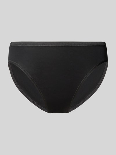 Produktfoto, zwarte slip van modalmix met ingewerkte randen, aansluitende pasvorm, Slip aus Modal-Mix Modell 'PURE' van Mey, dames slip, mix van modal en elastaan
