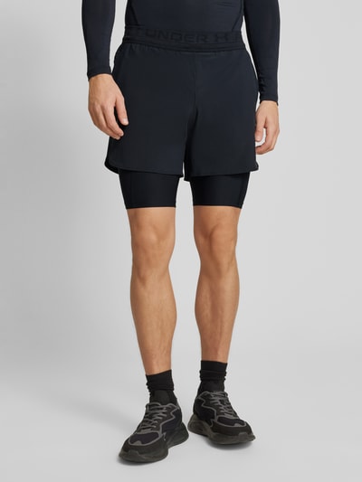 Under Armour Regular Fit Shorts mit Label-Print Black 4