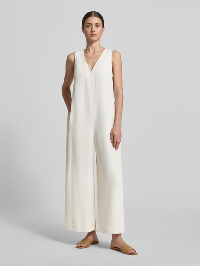 Calvin Klein Womenswear Jumpsuit met V-hals Offwhite - 4