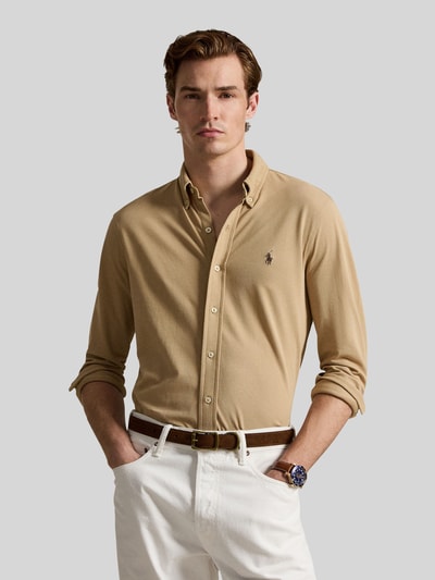 Polo Ralph Lauren Regular Fit Freizeithemd aus reiner Baumwolle Beige 4