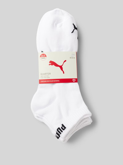 PUMA Sneakersocken mit Label-Details im 4er-Pack Weiss 3