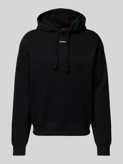 HUGO Hoodie mit Label-Print Modell 'Dapo' Black 2