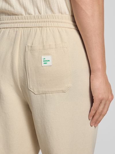 American Vintage Flared sweatpants met tunnelkoord, model 'AFAZ' Beige - 3