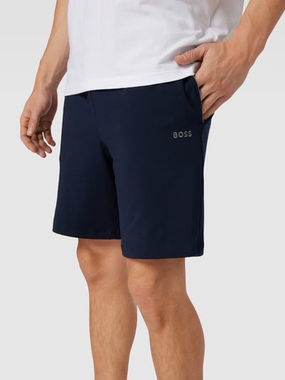 BOSS Sweatpants met labelstitching, model 'Mix&Match' Donkerblauw - 3