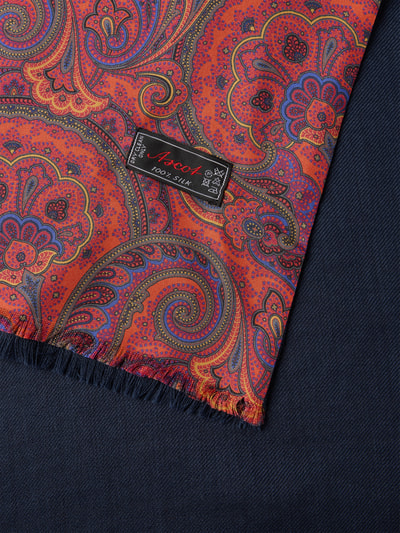 Ascot Schal mit Label-Detail Orange 2