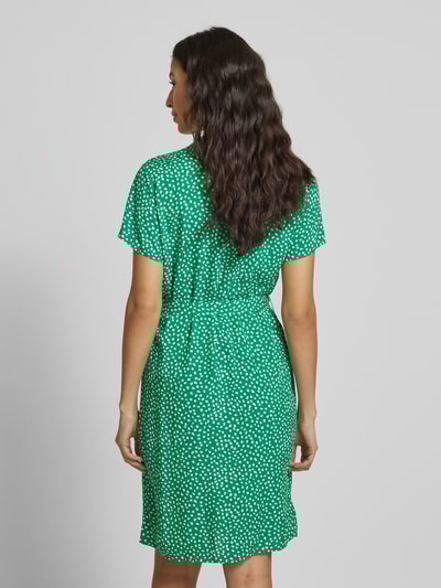 Vila Knielange jurk van viscose met strikceintuur Groen - 5