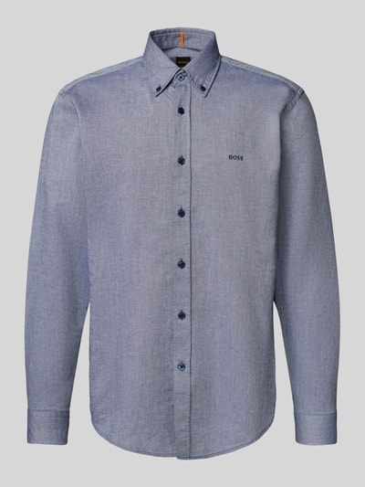 BOSS Orange Regular fit vrijetijdsoverhemd van puur katoen, model 'RICKERT_M' Marineblauw - 2