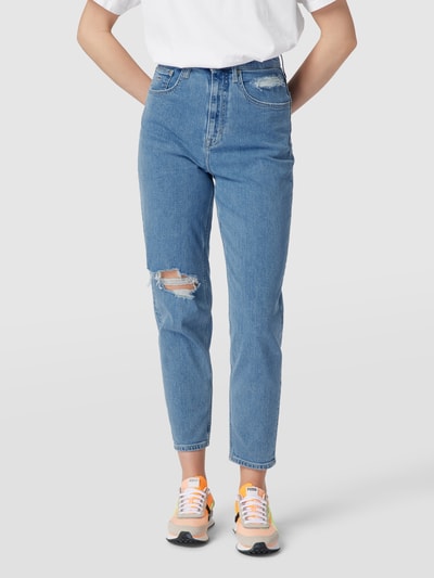 Tommy Jeans Mom Fit Jeans im Used-Look mit Label-Detail Jeansblau 4