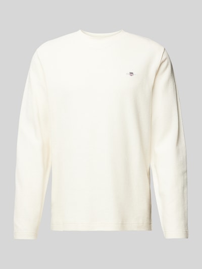 Gant Sweatshirt met labelstitching Offwhite - 2