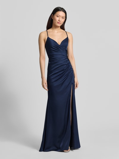 Mascara Abendkleid mit rückseitiger Schnürung Marine 4