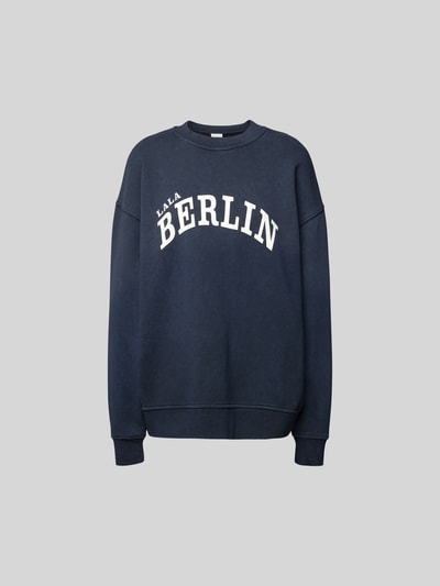 Lala Berlin Oversized Sweatshirt aus Baumwolle Dunkelgrau 2