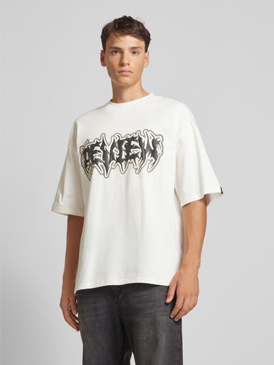 REVIEW T-shirt met labelprint Offwhite - 4