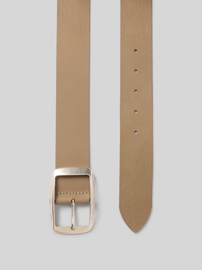 s.Oliver RED LABEL Leren riem met vierkante sluiting Middenbruin - 3