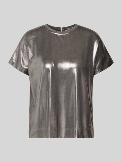 MOS MOSH T-Shirt in Leder-Optik Modell 'Nicola' Hellgrau 2