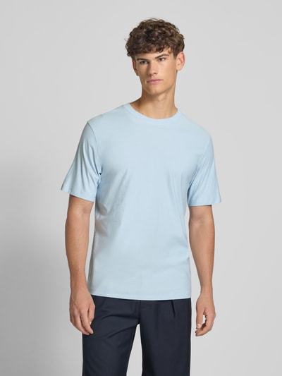 Jack & Jones T-Shirt mit geripptem Rundhalsausschnitt Hellblau 4