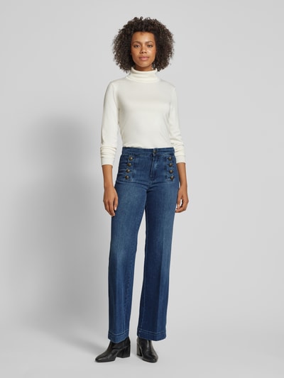 ROSNER Bootcut jeans met knoopsluitingen, model 'AUDREY' Blauw - 1