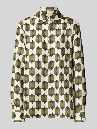 Weekend Max Mara Regular fit overhemdblouse van pure zijde, model 'RIVE' Groen - 2