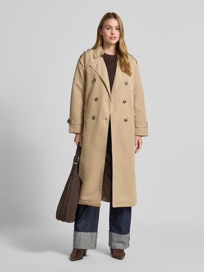 Vero Moda Regular Fit Trenchcoats mit Reverskragen Modell 'CHLOE' Sand 1