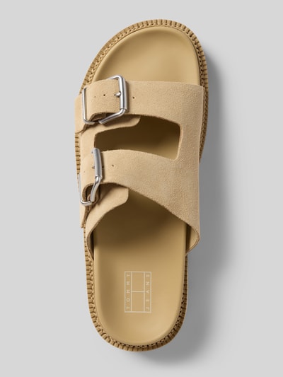 Tommy Jeans Pantoletten aus Veloursleder Beige 3