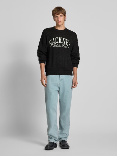 Only & Sons Regular fit gebreide pullover van katoenmix, model 'MACK' Zwart - 1