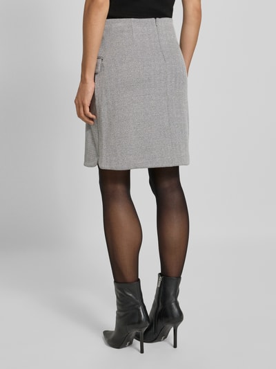 ICHI Minirok met klepzakken, model 'KATE JACQUARD' Lichtgrijs - 5