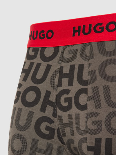 HUGO Boxershorts mit elastischem Label-Bund im 3er-Pack Anthrazit 2