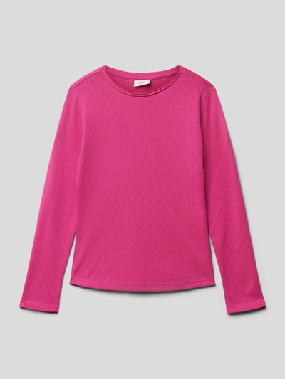s.Oliver RED LABEL Longsleeve mit Ajour-Muster Pink 1