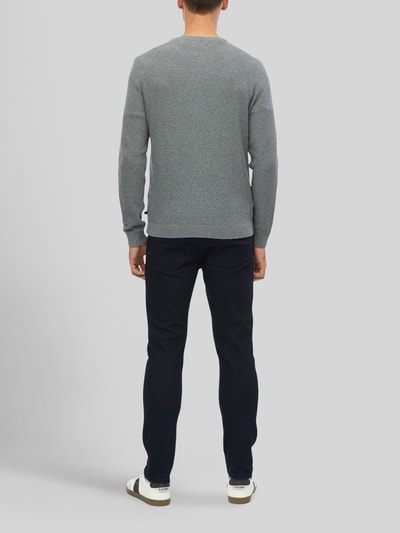 s.Oliver RED LABEL Pullover mit Strukturstrickoptik aus reiner Baumwolle Mittelgrau 4
