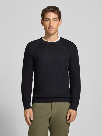 JOOP! COLLECTION modern fit pullover van pure katoen model '05Nadion' Marineblauw - 4